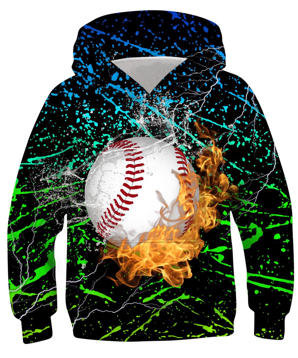 Lovekider Boys Hoodie Kids 3D Print Graphic Pullover Sweatshirt 6-16 Years