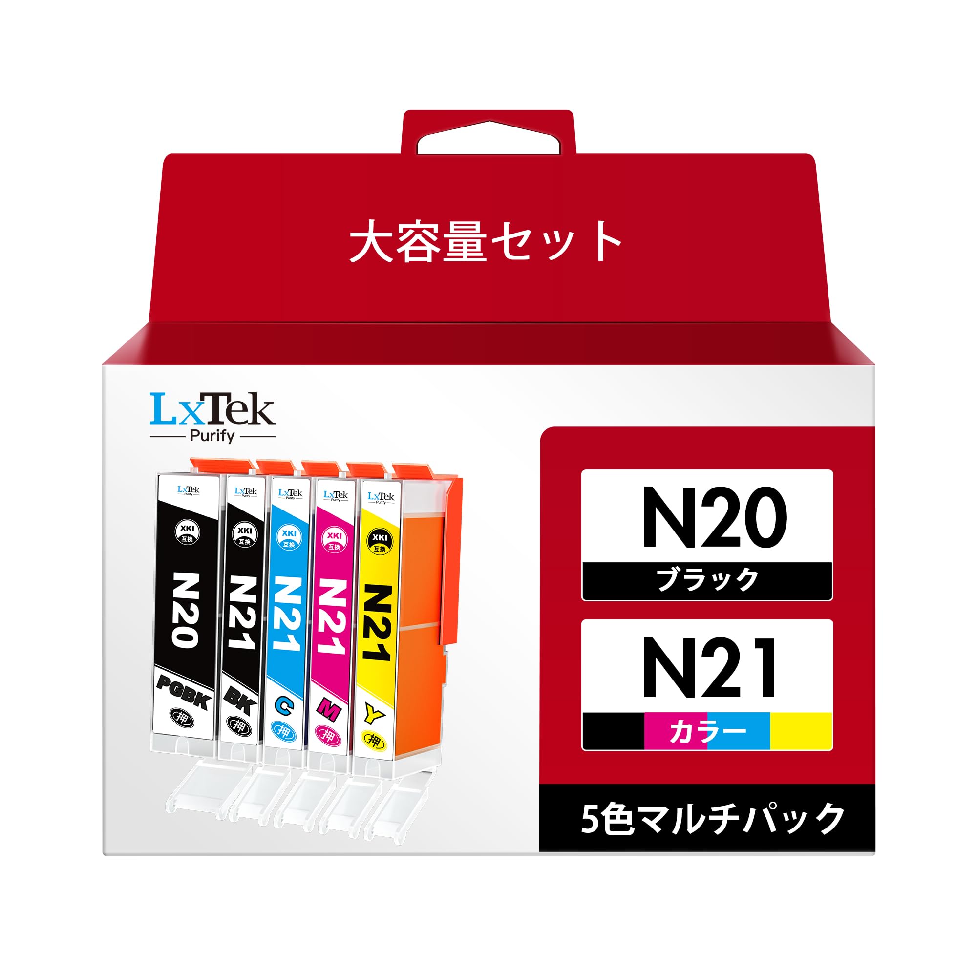 Amazon.co.jp: LxTek Purify XKI-N21(BK/C/M/Y)+N20 5色マルチ