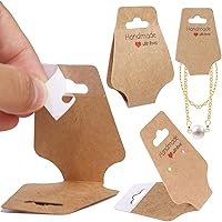 Vista 2 de 200 Tarjetas de Exhibición de Pulseras Tarjetas de Soporte para Collares Autoadhesivas Paquete de Embalaje de Joyería para la Venta para Pequeñas