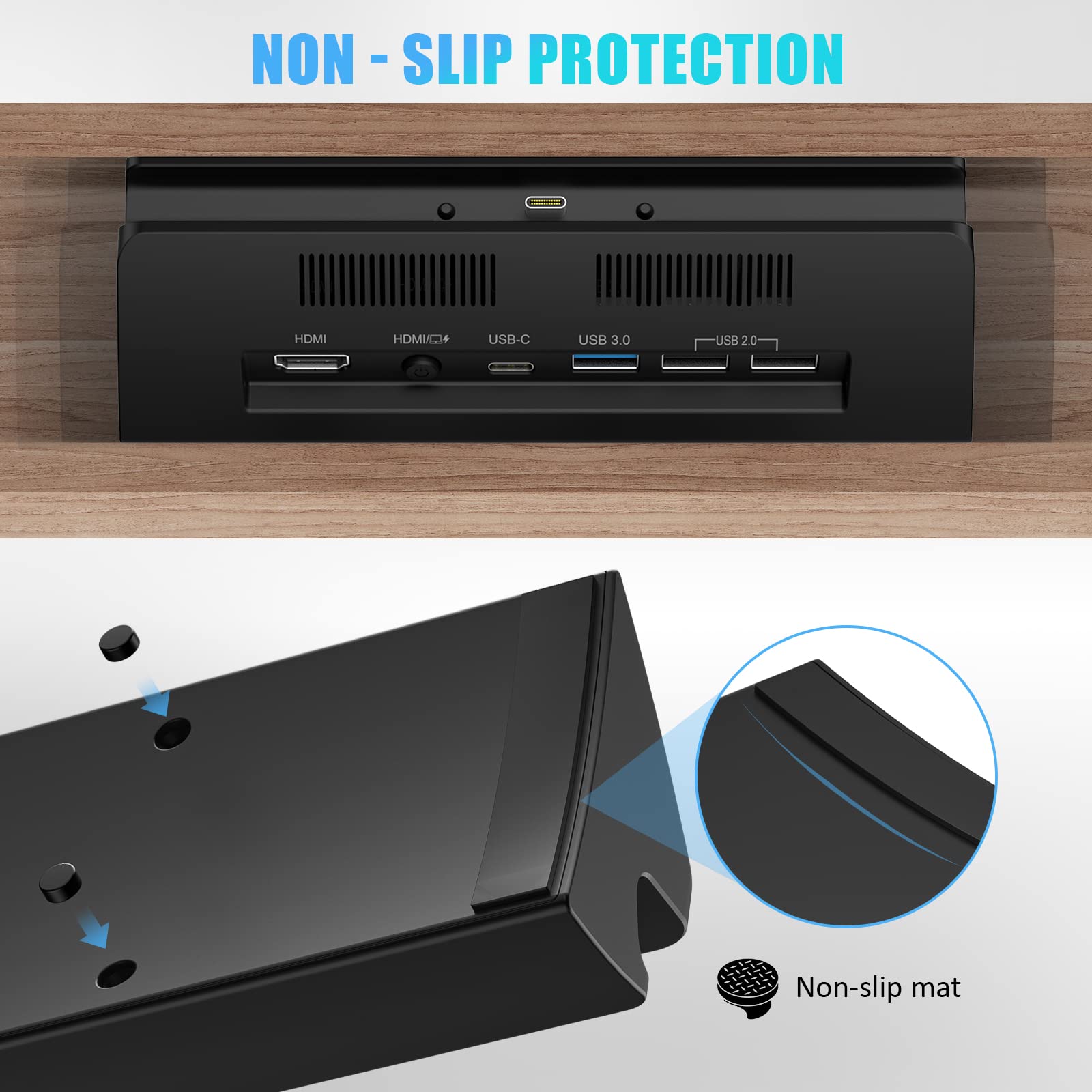 Estación de acoplamiento para interruptor o interruptor OLED, repuesto para juego de base de interruptor oficial. Estación de acoplamiento compatible con salida HDMI 4K con adaptador de