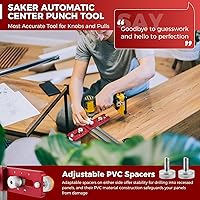 Vista 5 de Saker Plantilla de Espigas para Herrajes de Gabinete - Herramienta de Plantilla para Manijas de Gabinete para Perillas y Tiradores - Localizador