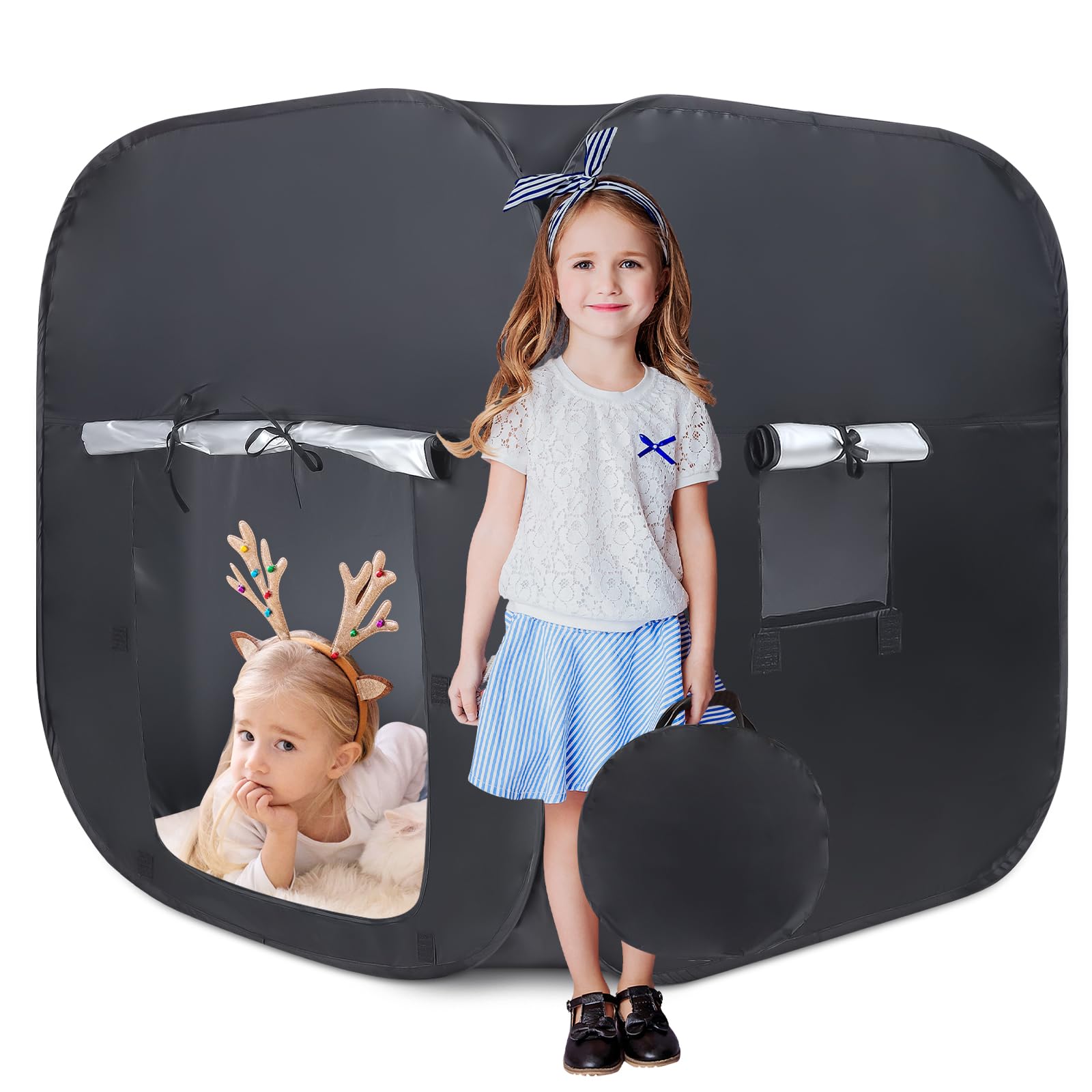 Sensory Tent, Calm Down Tent for Kids To Play and Relax Sensory Corner, Portable Pop Up Den