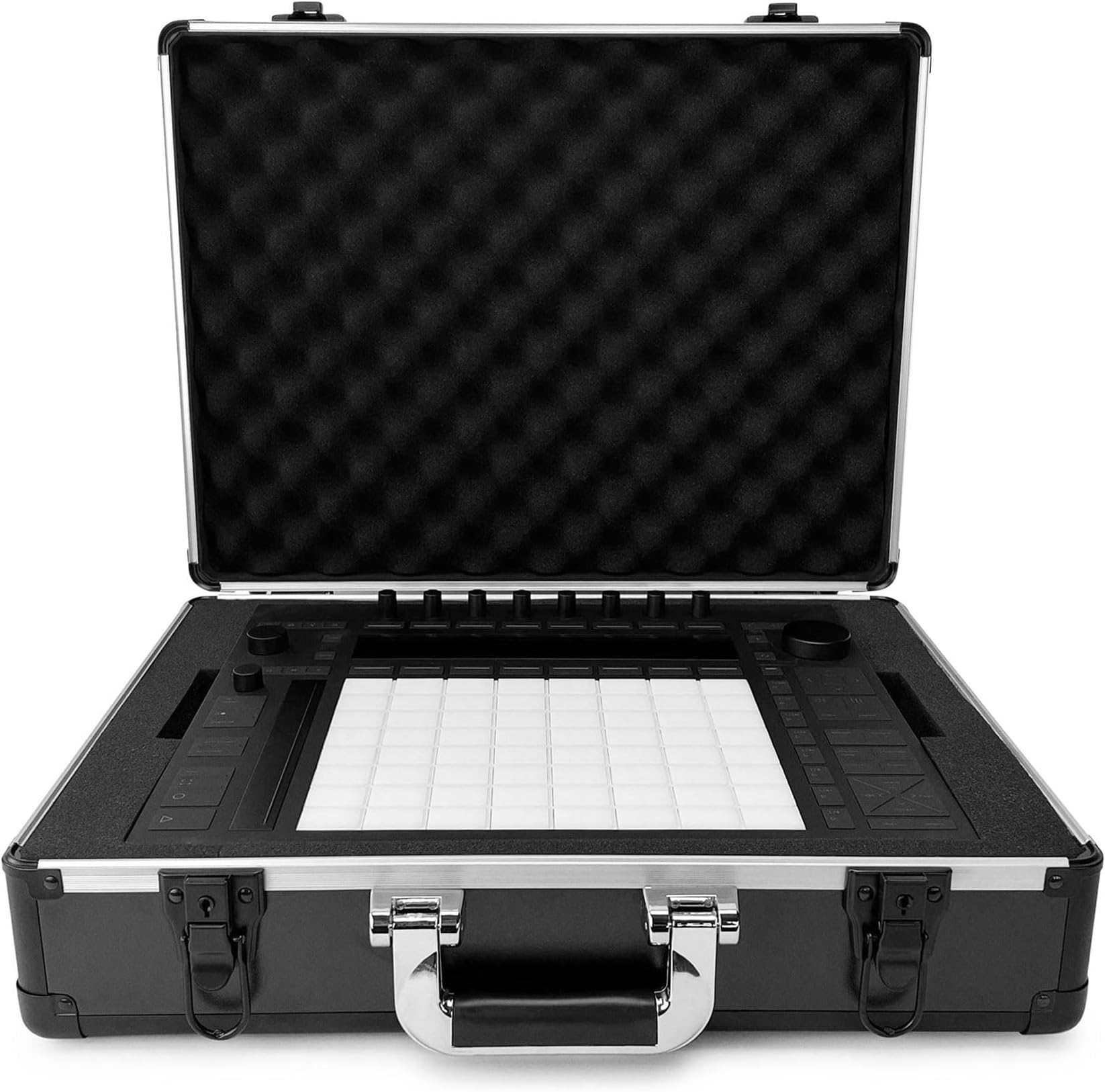 UNISON Case for Ableton Push 2 or similar controllers (transport case, aluminium corner protection, padded lid with handle), black