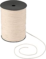 Vista 15 de Cordón de macramé de 0.197 in x 164 yardas, cuerda de macramé 100% algodón natural Cuerda de algodón trenzado de 3 hebras para colgar plantas