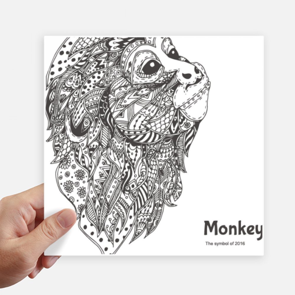 Stickers de mono para pared y maletas DIYthinker de 20cm vinilos cuadrados infantiles pack de 4