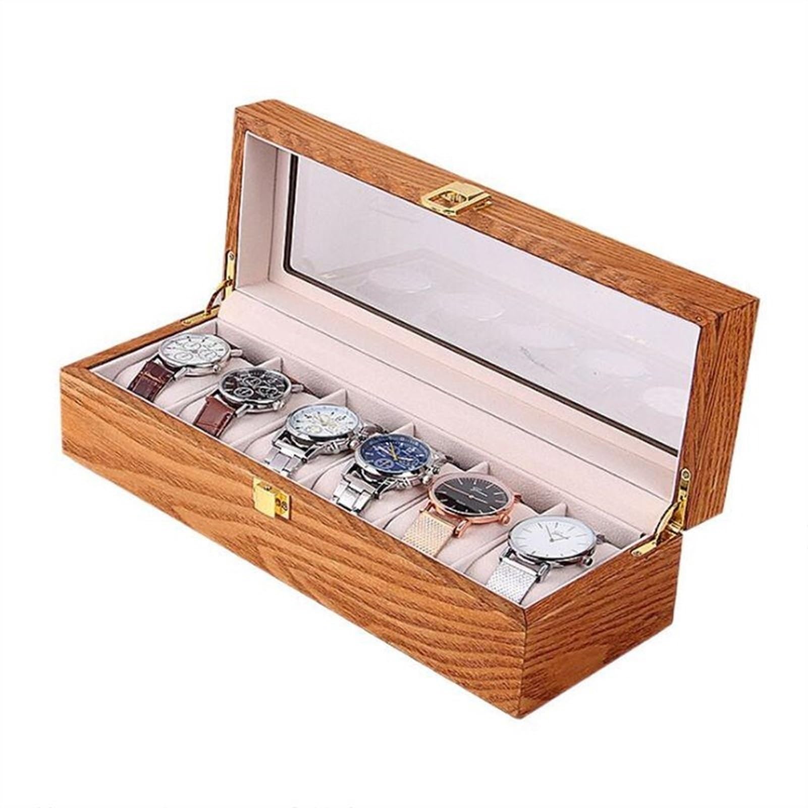 ANVLOJRIH Watch Box Organizer Watch Box Vintage Watch Box Storage Box Men's Watch Jewelry Box Display Box Jewelry Storage Box (Color : A)