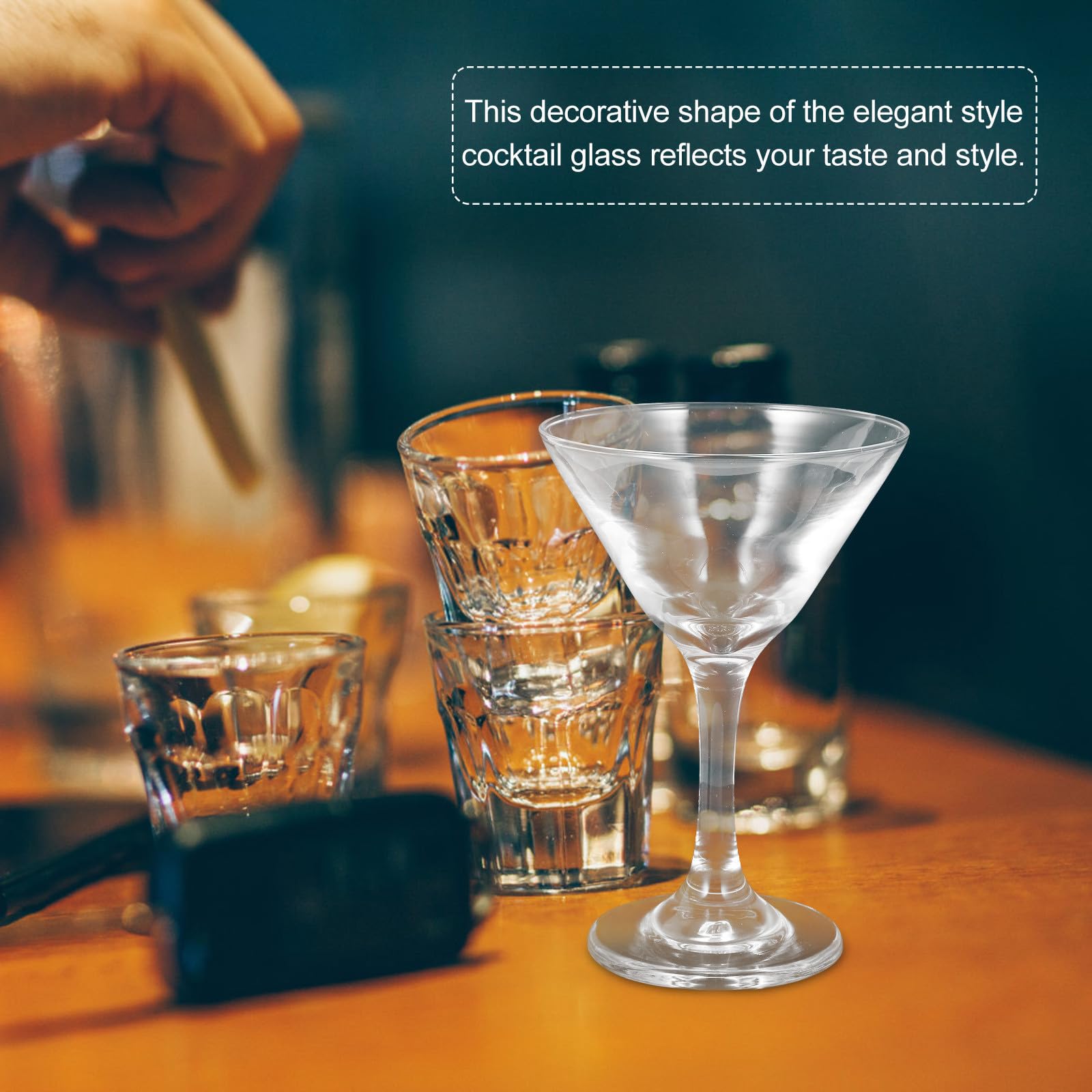 Sosoport 6 Pièces Verre à Cocktail Martini en Élégant et Décoratif 120ml