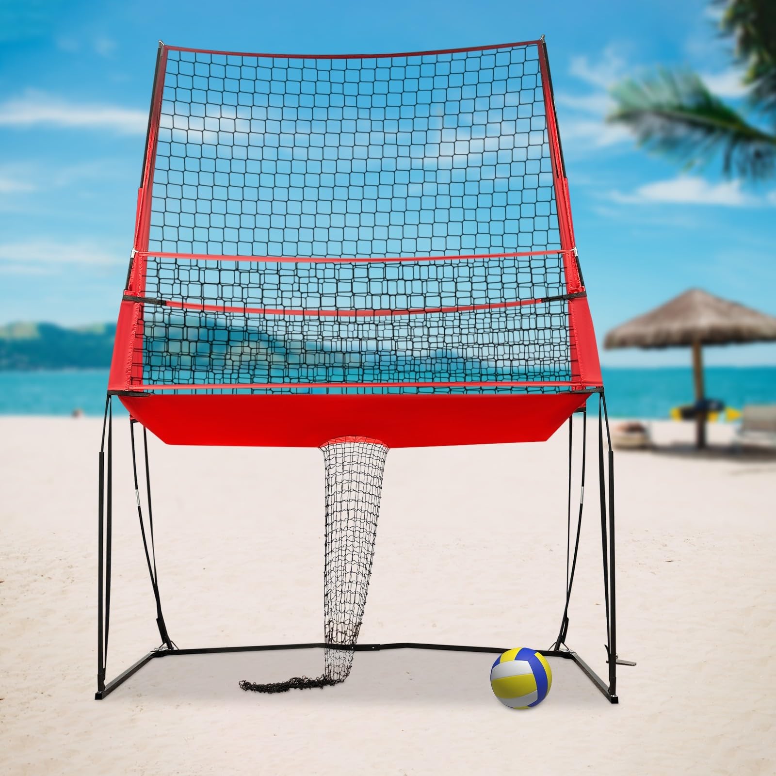 Red de voleibol, red de voleibol, bádminton, red de tenis para jardín, exterior, ajustable, red deportiva con bolsa de transporte para voleibol, bádminton y tenis, fácil montaje para casa y escuela