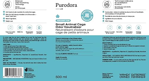 Miniatura 7 de Neutralizador de olores de jaula de animales pequeños, limpia y elimina los olores de orina y heces, para uso en jaulas de hámster, conejo, hurón y