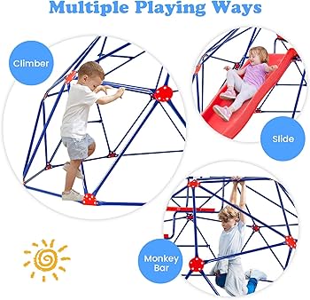 Amazon.com: Olakids Climbing Dome with Slide, Kids Outdoor Jungle