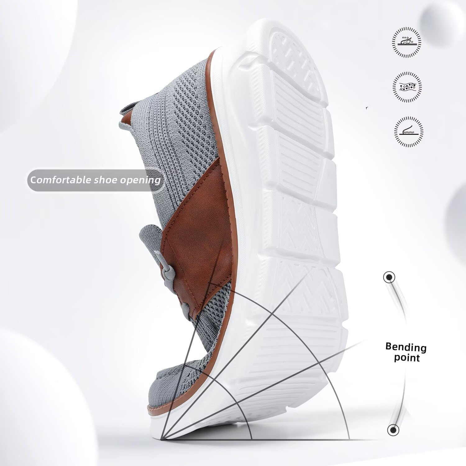 Mens Casual Slip in Boat Shoes Fashion Lightweight Slip On Loafers Walking Beach Sneakers Work Mesh Oxfords Soft Sole - Image 3