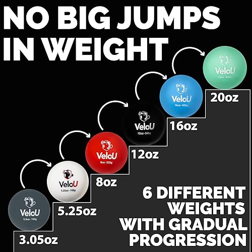 Miniatura 4 de VeloU Pelotas de béisbol Rewire  Pelotas de béisbol con peso para lanzar  Limpia tu camino de brazo y aumenta tu velocidad de lanzamiento con