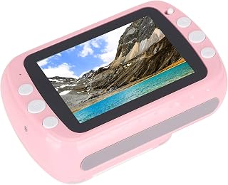 Câmera digital infantil, mini câmera de 3,5 polegadas rosa 1080p lente dupla infantil pequenas câmeras de impressão térmica para meninas e meninos