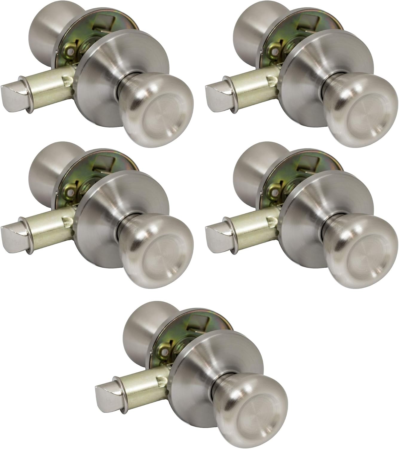 5 Pack of Pro-Grade Classic Mobile Home Passage Door Knob Hall and ...