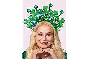 GORTIN Light Up St Patricks Day Headband | Perfect LED Shamrock Hair...