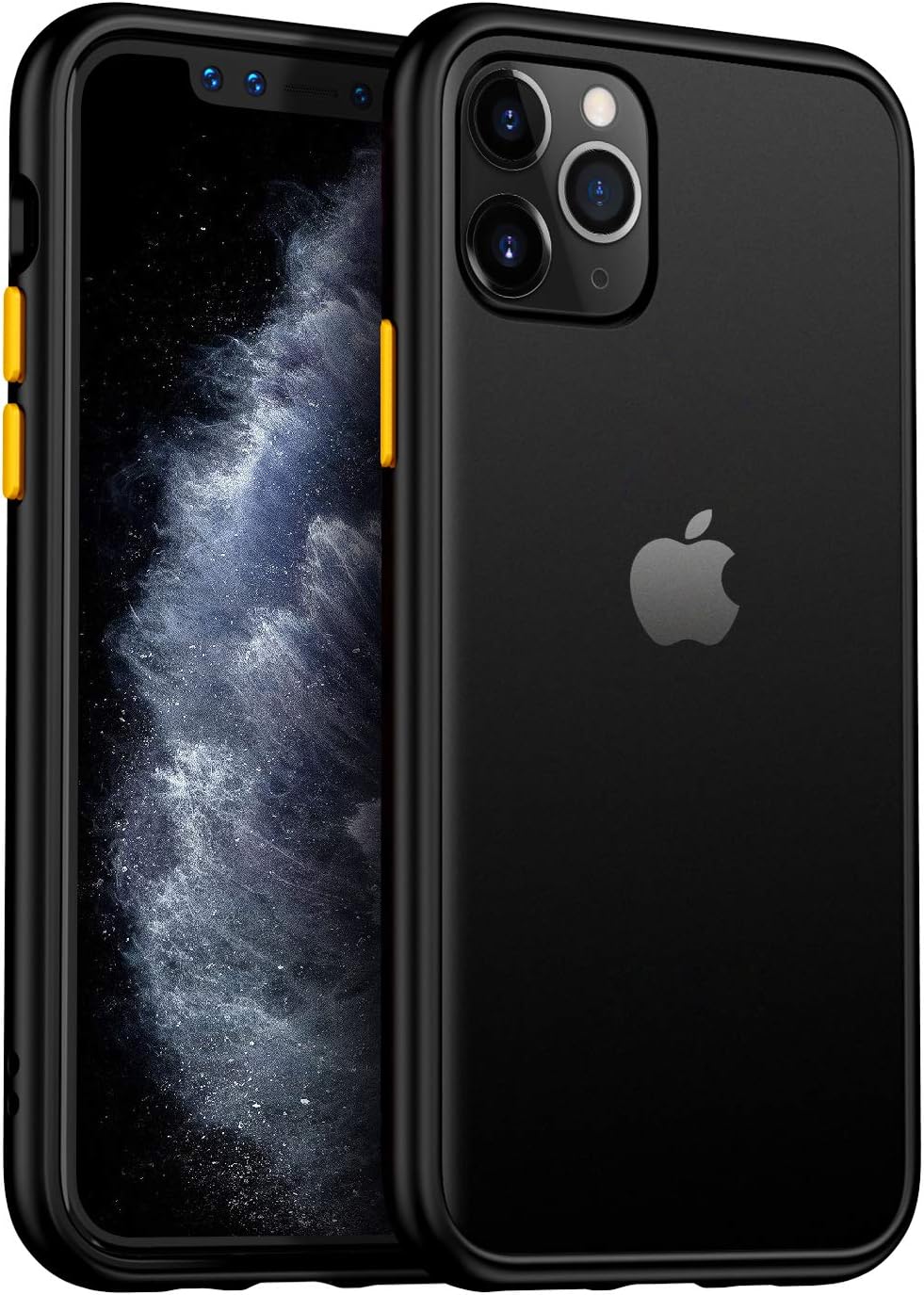 Slim Fit for iPhone 11 Pro Max Case 6.5 Inch, Translucent Matte Case with Soft Edges, Shockproof Protective Case Cover for Apple iPhone 11 Pro Max (2019) - Black