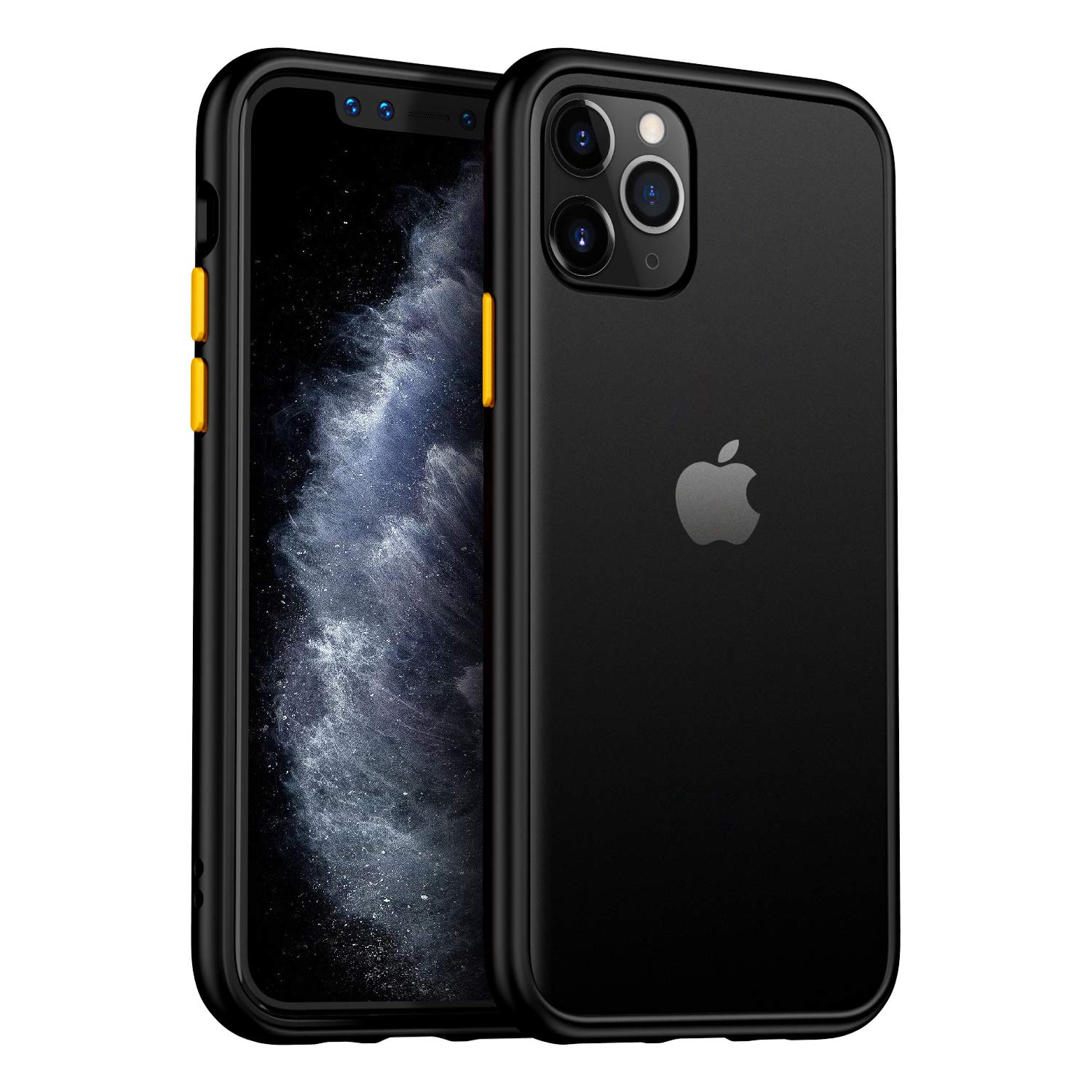 Slim Fit for iPhone 11 Pro Max Case 6.5 Inch, Translucent Matte Case with Soft Edges, Shockproof Protective Case Cover for Apple iPhone 11 Pro Max (2019) - Black
