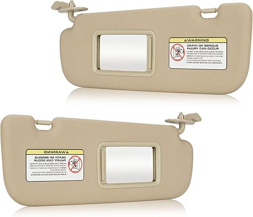 Parasol lateral para conductor y pasajero compatible con Hyundai Elantra 2011 2012 2013 2014 2015, repuesto para 852103X000TX, 852203X000TX Beige,