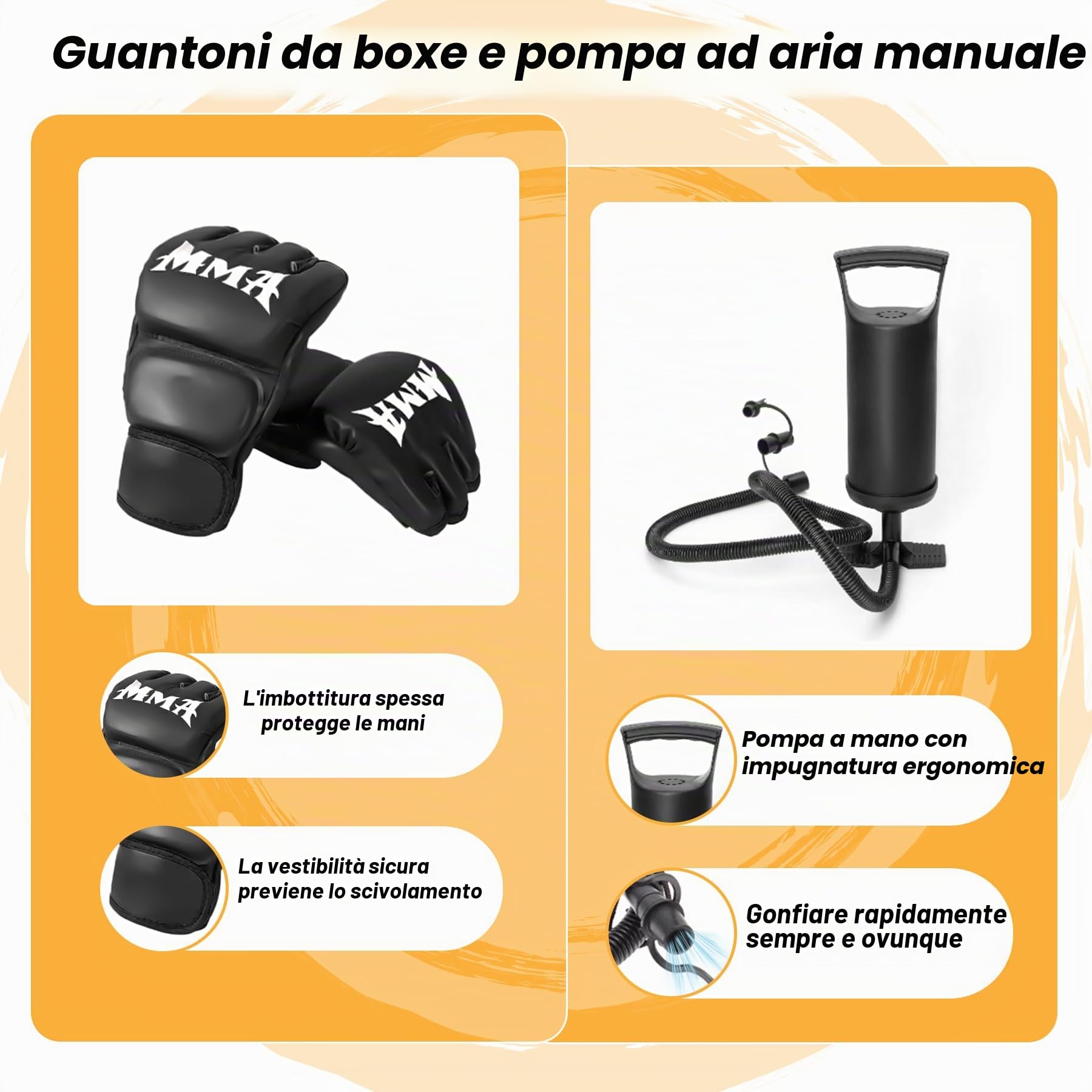 Sacco da boxe pesante con base quadrata, sacco da boxe, guantoni da boxe, pompa, confezione regalo di alta qualità per casa, palestra, MMA, fitness, sacco da boxe gonfiabile da uomo