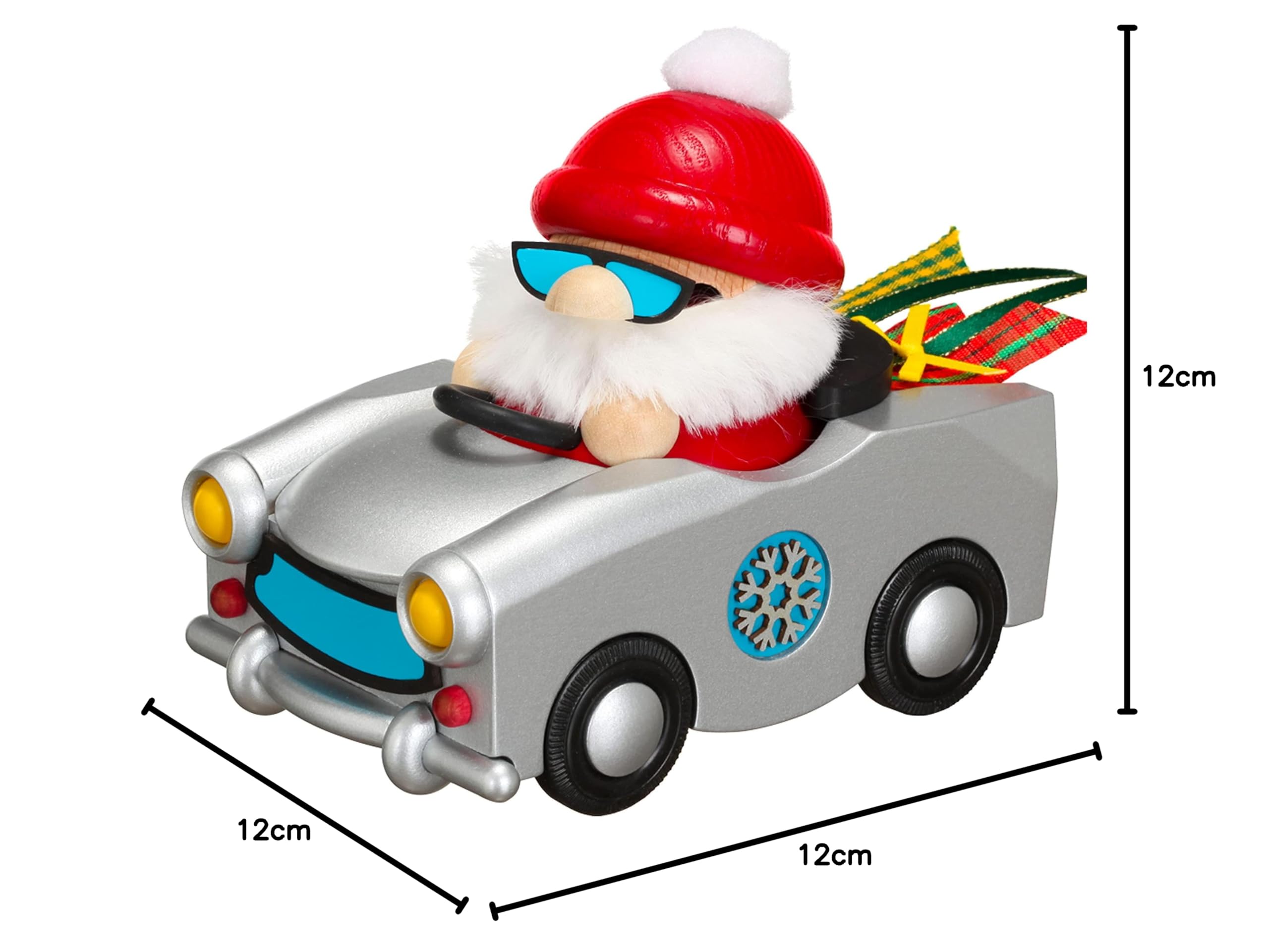 Seiffener Volkskunst | Kugelräucherfigur | Nikolaus 12 cm | Räuchermann | Räuchermännchen aus Seiffen | 19167 | im Trabi