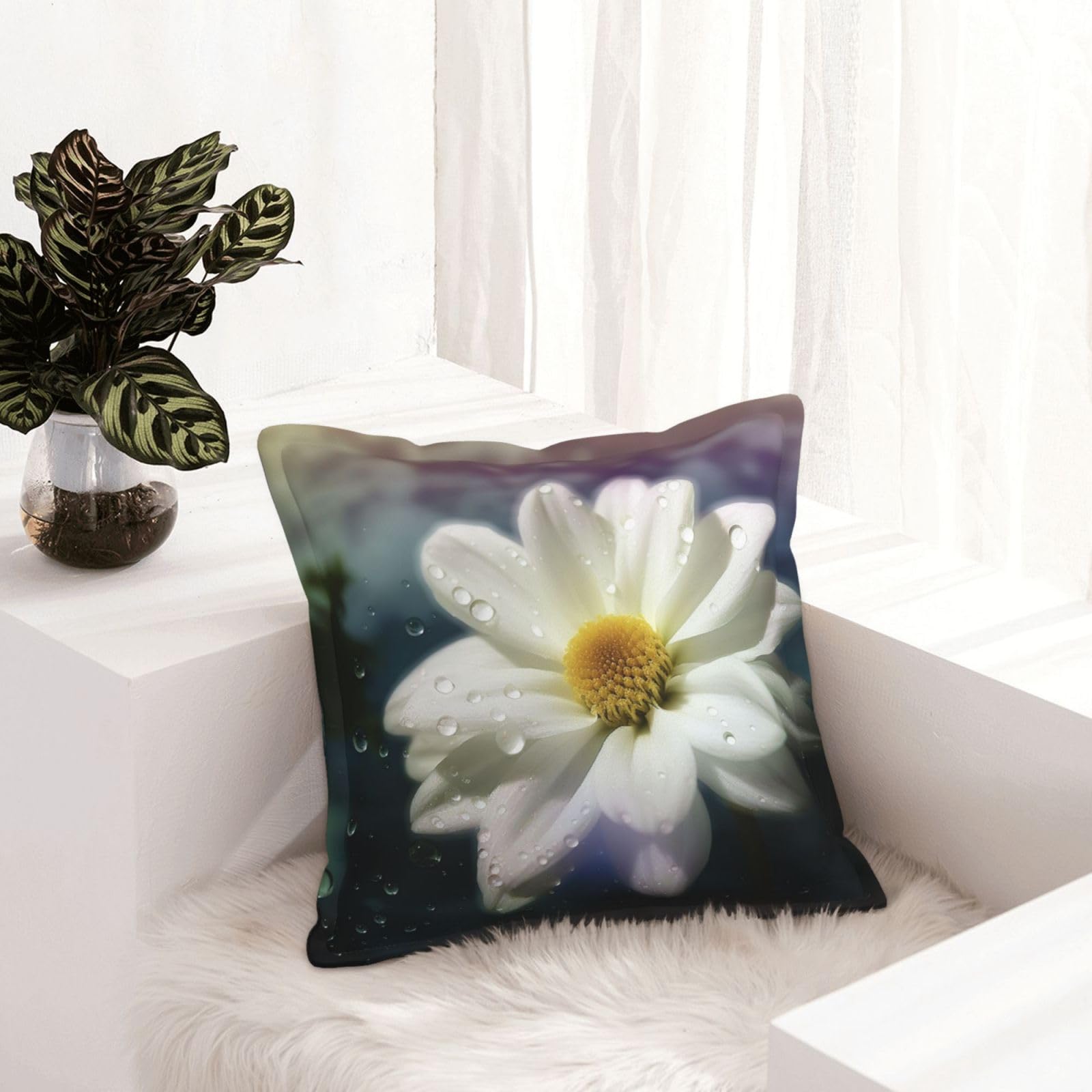 Housses de coussin en similicuir blanc de qualité supérieure décor rustique