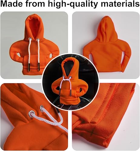 Miniatura 9 de Sudadera con capucha para palanca de cambios de automóvil, 2 unidades, sudadera con capucha divertida para cambio de marchas, accesorios interiores