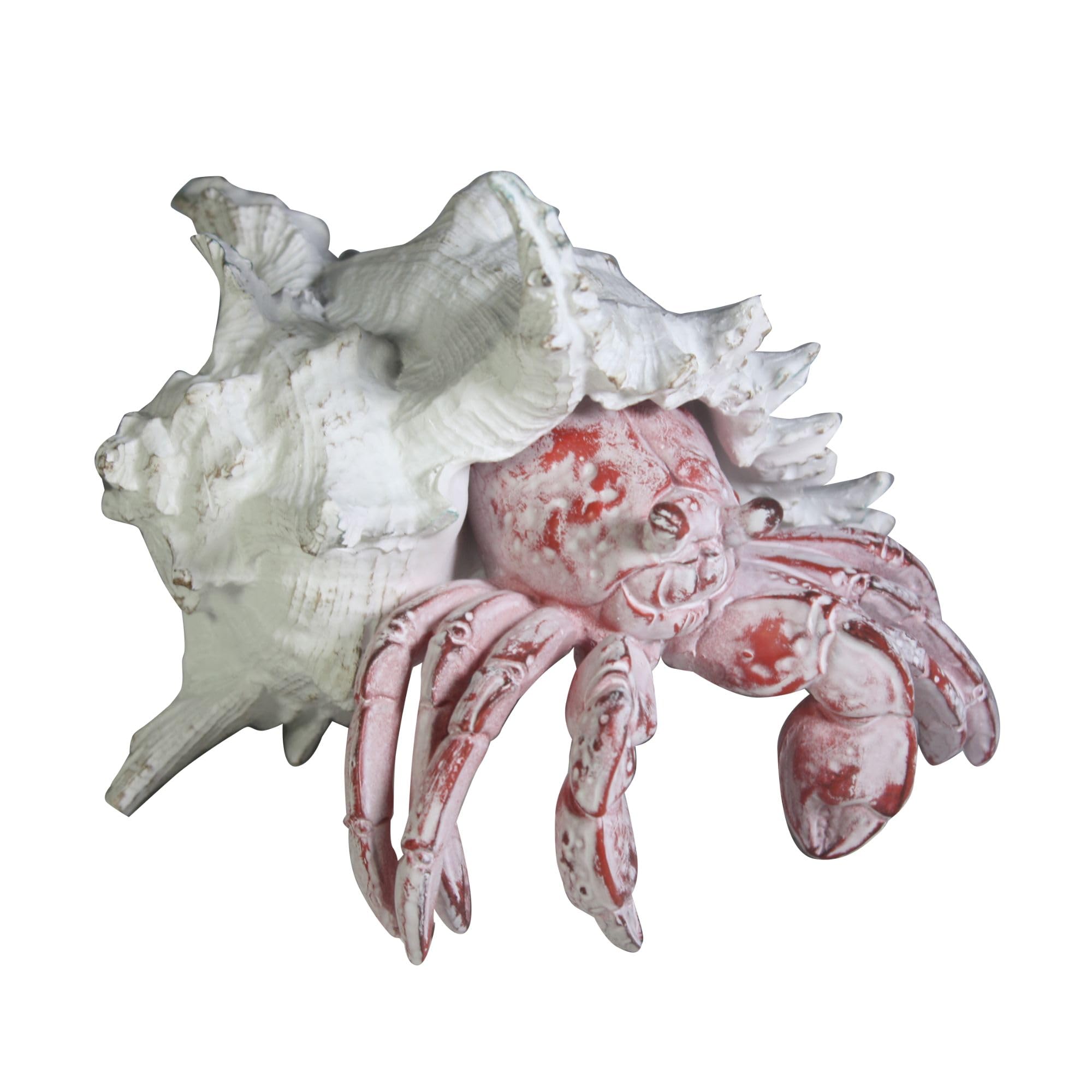 Crabe ermite Nauticalia, sculpture ornementale aux détails sculptés haut de gamme