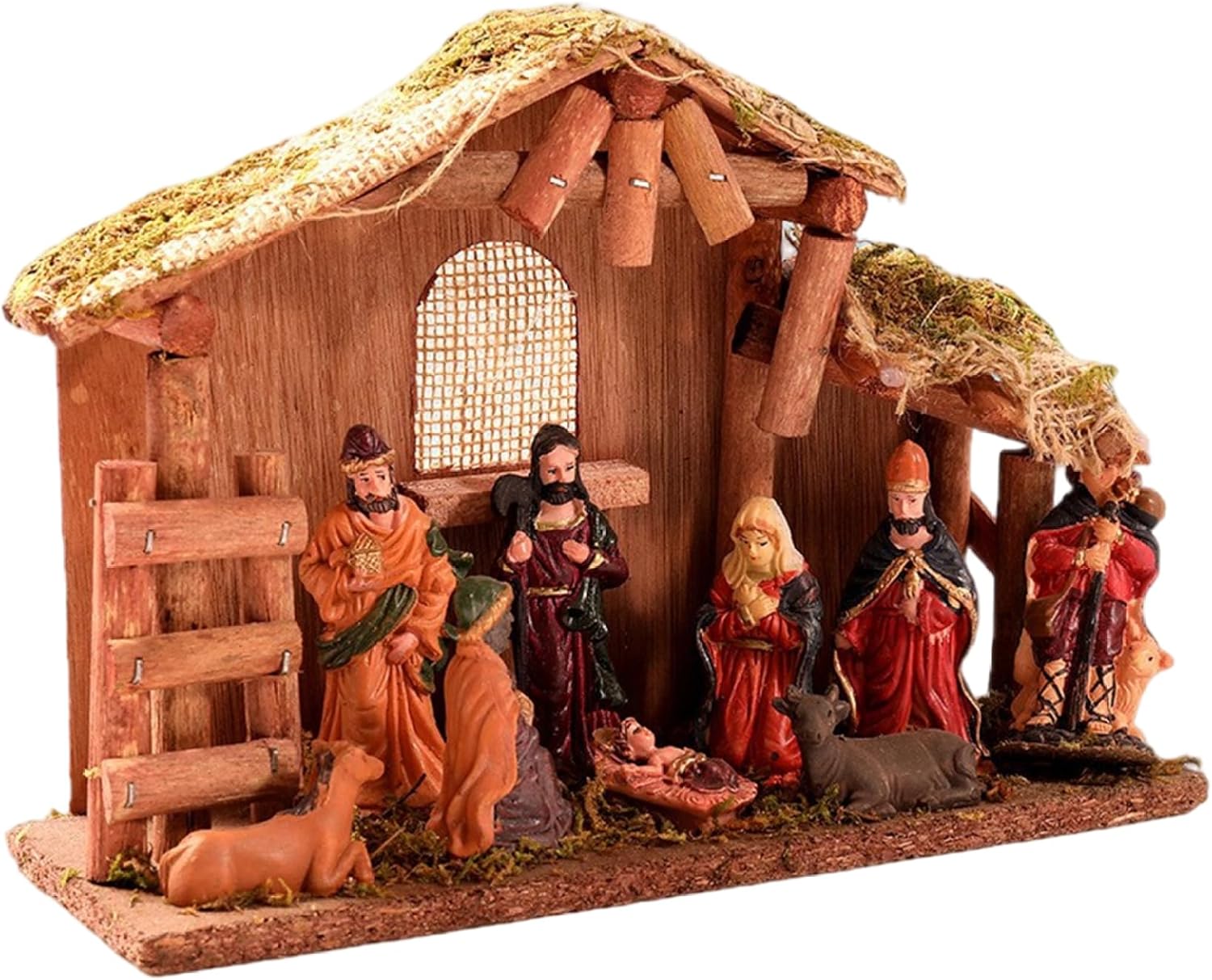 Christmas Nativity Set Religious Nativity Scene & Figures for Christmas Indoor Tabletop Decorations Set, Scene, Sets & Figures