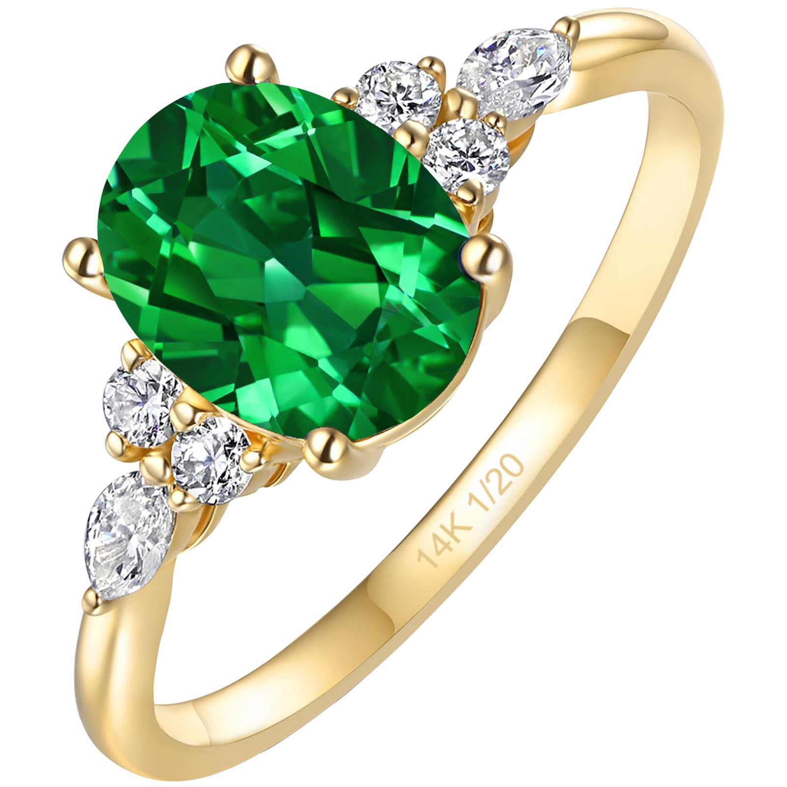 1.5ct Oval Lab-Created Gemstone Ring
