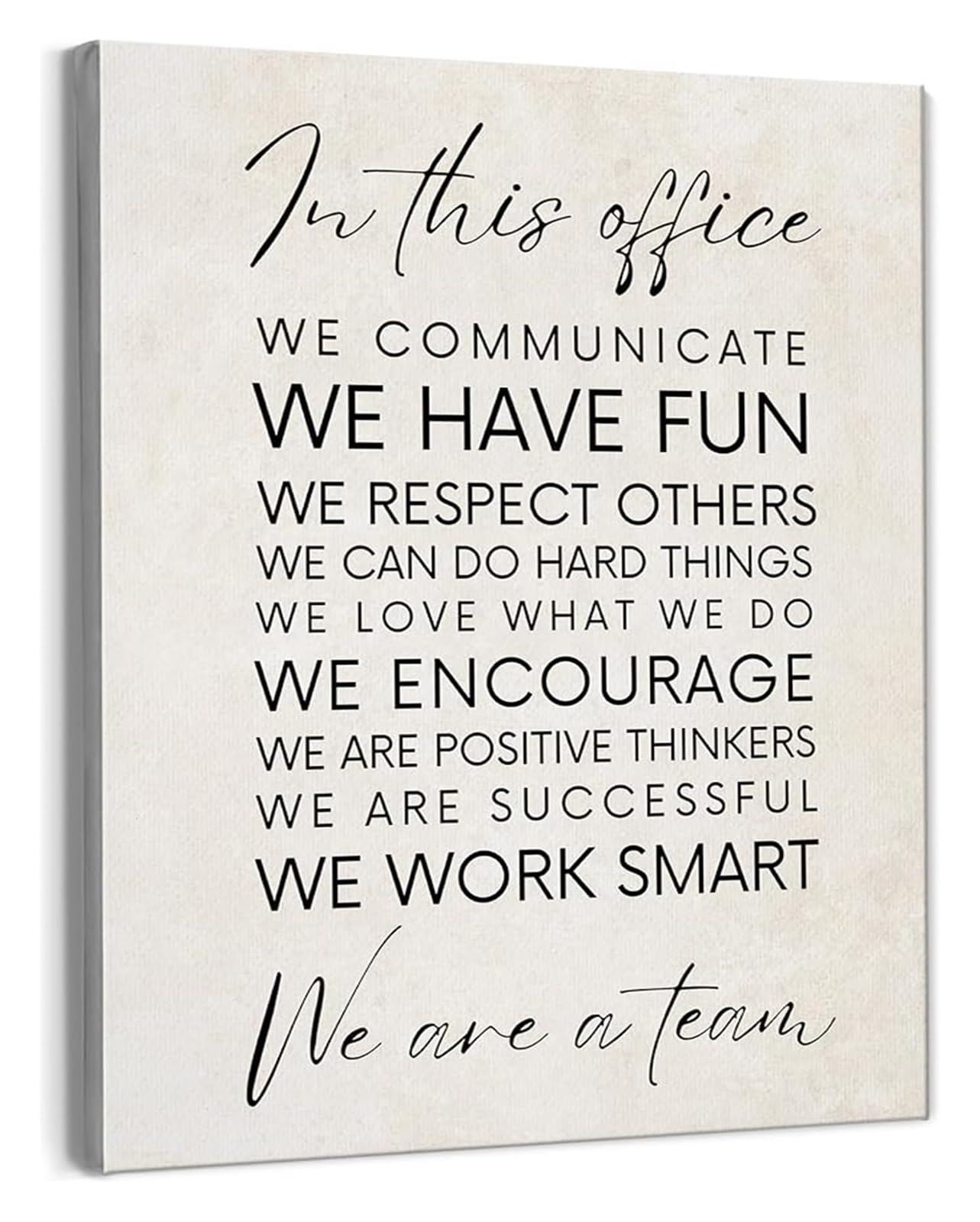 KCDFDVJFBM Workplace Teamwork Wall-Art for Office Motivational Inspirational Office Decor Collaboration Art(Framed,16x24inch(40x60cm))