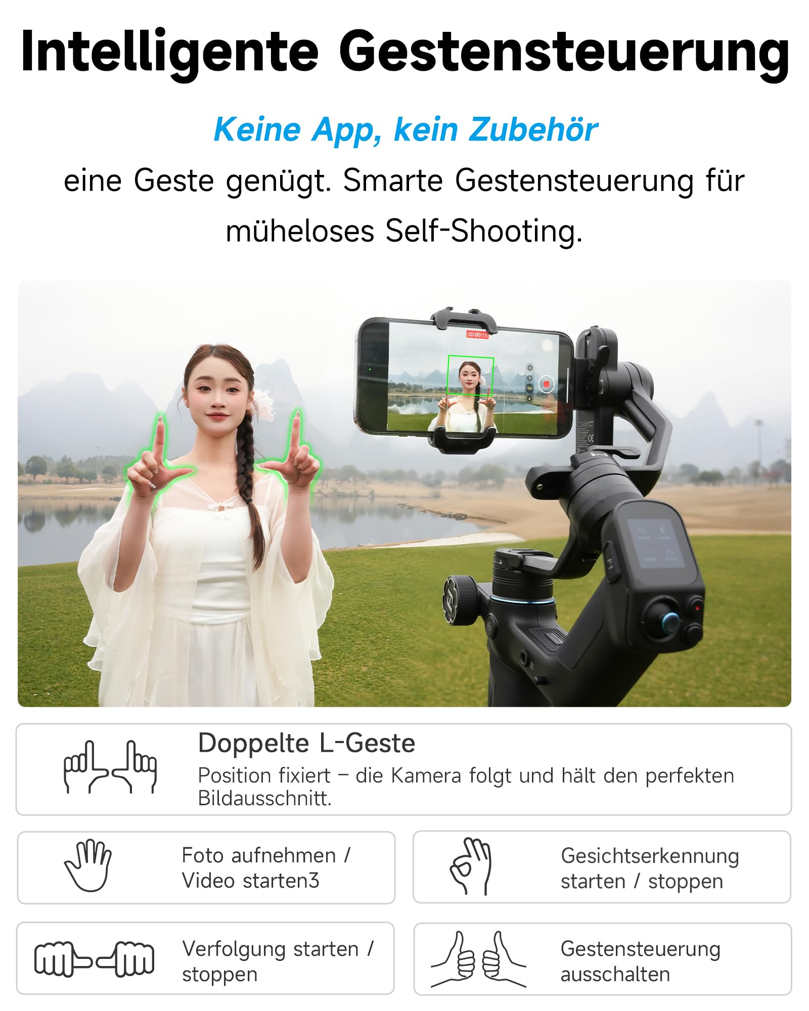FeiyuTech SCORP Mini 3 Pro Kit Kamera Gimbal mit AI Tracking & Fernsteuerungsgriff, All-in-One Stabilisator für Sony RX100 VII & ZV-E10/Canon/Nikon, iPhone & Android, Actioncam, inkl. Transportkoffer