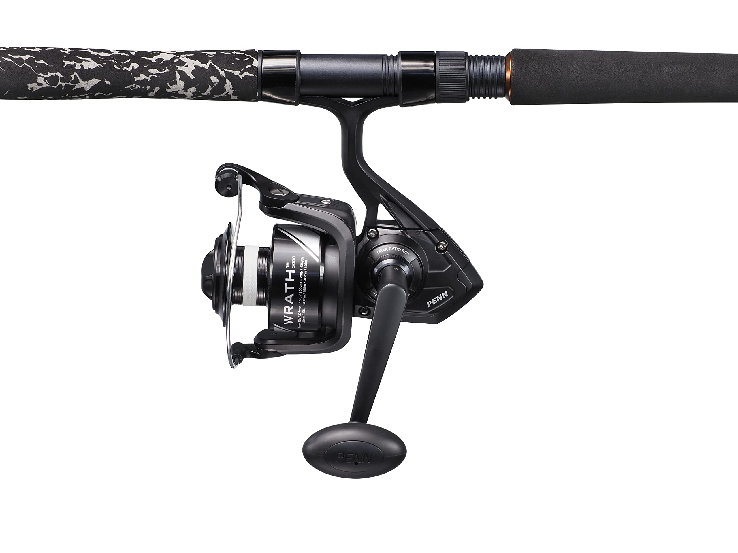 PENN Legion Cat Bronze Belly Pump Combo, Fishing Rod and Reel Combo, Spinning Combos, Sea Fishing from a Belly Boat with Lure or Bait, Catfish, Unisex, Brown/Bronze, 1.65m