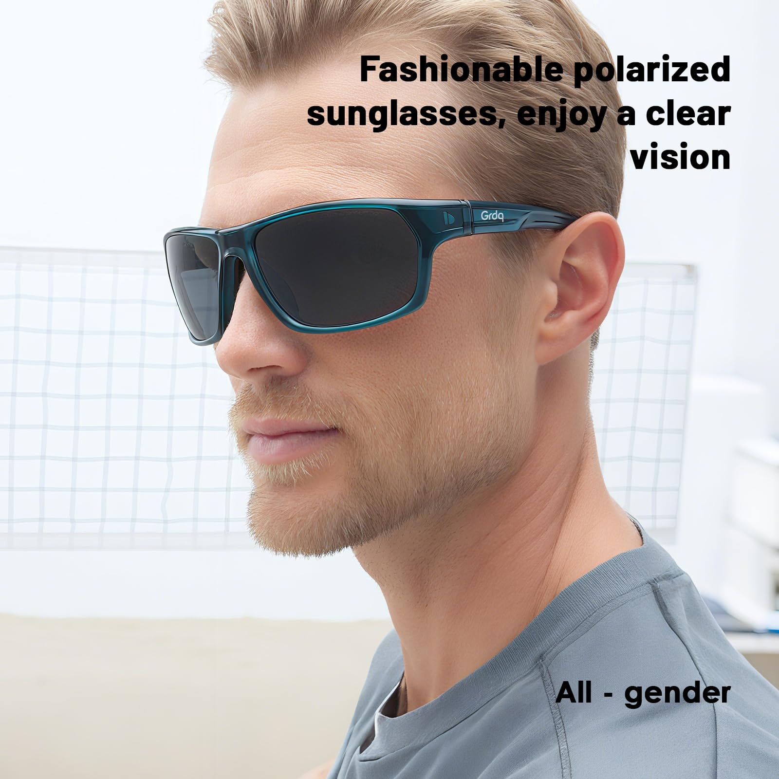 Occhiali da sole polarizzati TR90 leggeri UV400 Protezione HD Lens antiscivolo per lo sport
