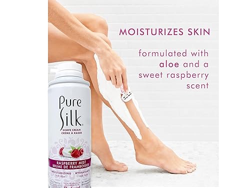 Miniatura 6 de Pure Silk Crema de afeitar con aloe, niebla de frambuesa, 5 onzas - Paquete de 3