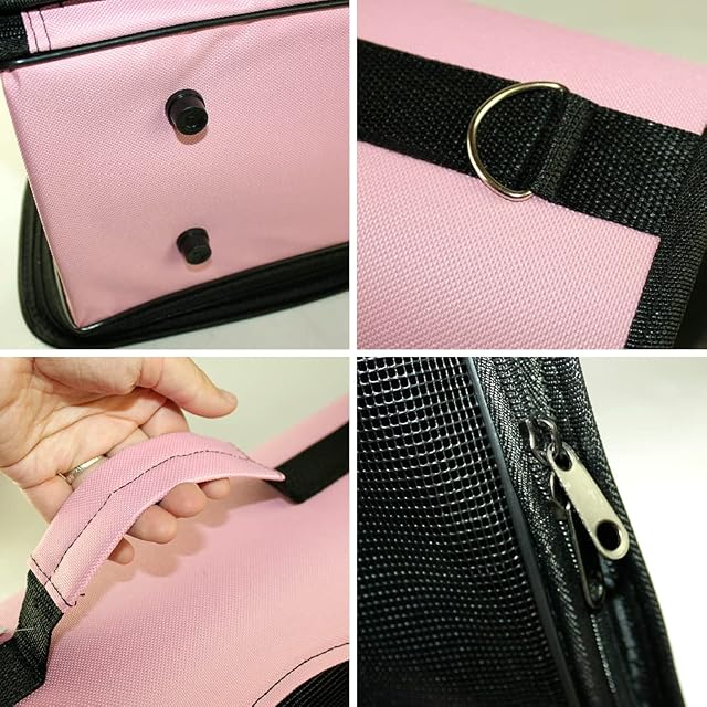 Foto 7 de 7 de Transportadoras Gatos Trasportín Gatos Portátil y Transpirable Bolsa para Mascotas Perros Gatos 36 * 23 *…