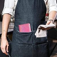 Vista 6 de ACdream Libretas de servicio para camarera, libreta de anotación de comensales, lindo organizador de piel y cartera para dinero, para presentar