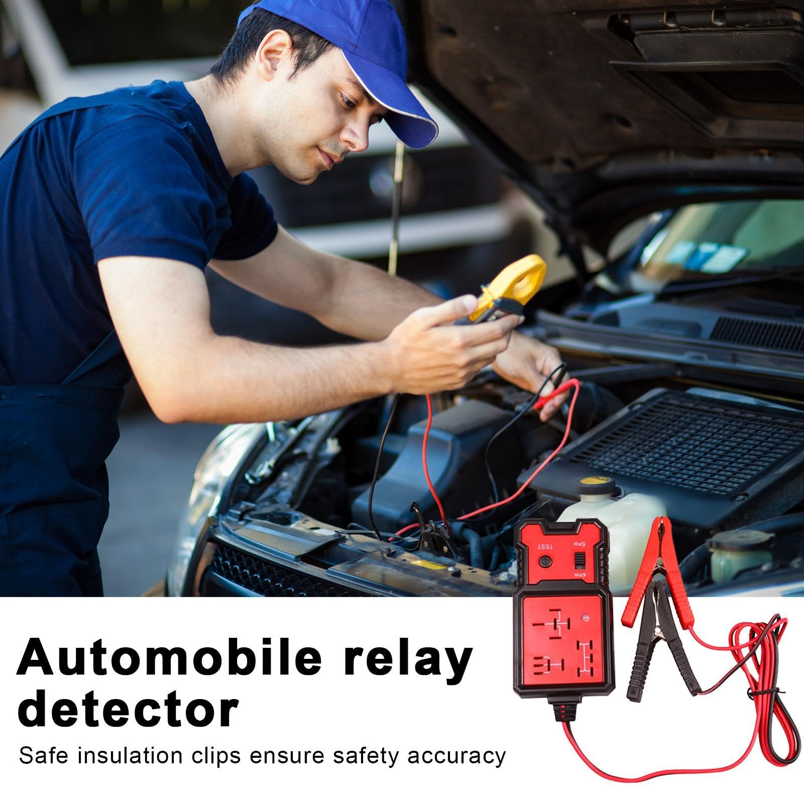 Tester relè per auto, strumento diagnostico relè automatico | Tester per relè per auto portatile | Kit di test Buddy Pro per relè diagnostici Tester di carico automobilistico Tester per altern