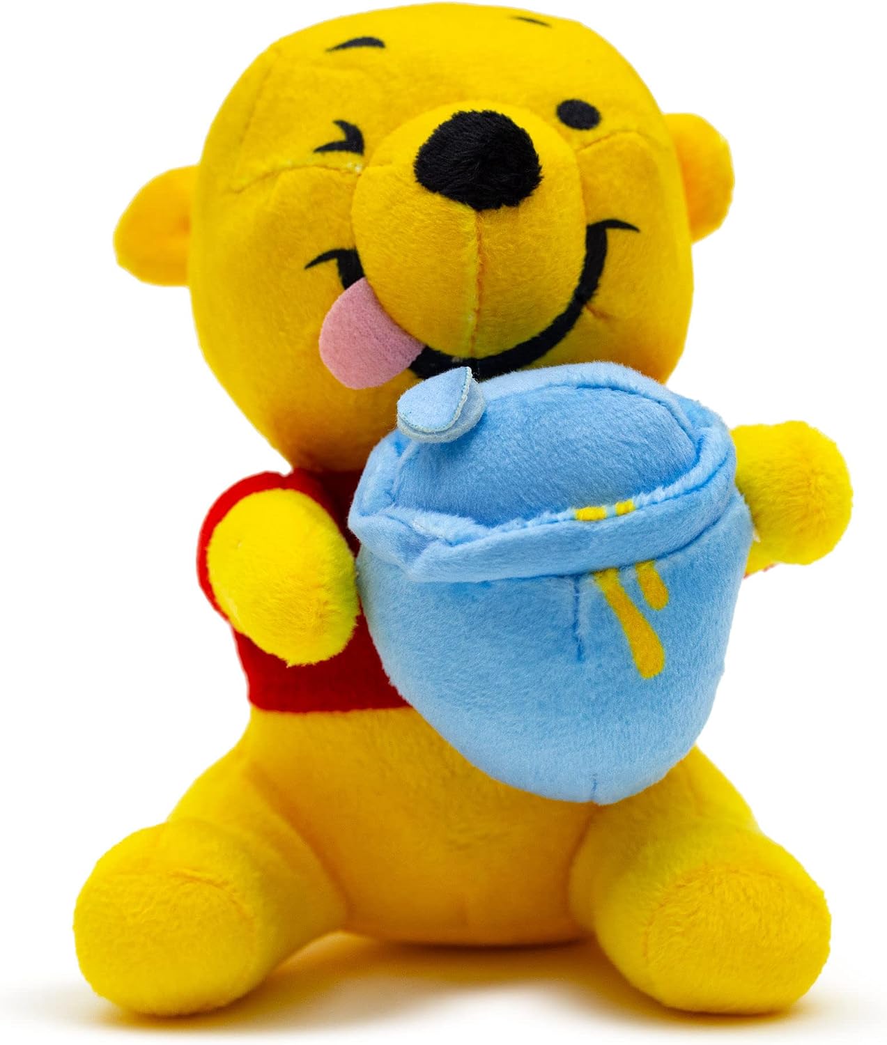Buckle-Down Disney – Juguete para Perros de Winnie The Pooh Winking Hunny Pot Sentado Pose, Juguete para Mascotas