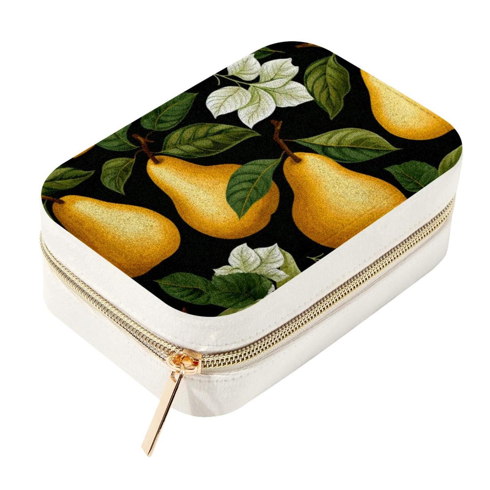 Étui de rangement pour bijoux de voyage motif poire élégant et spacieux