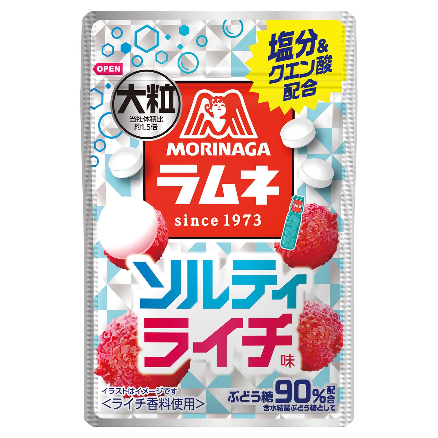 森永製菓 大粒ラムネ＜ソルティライチ＞ 30g×10個