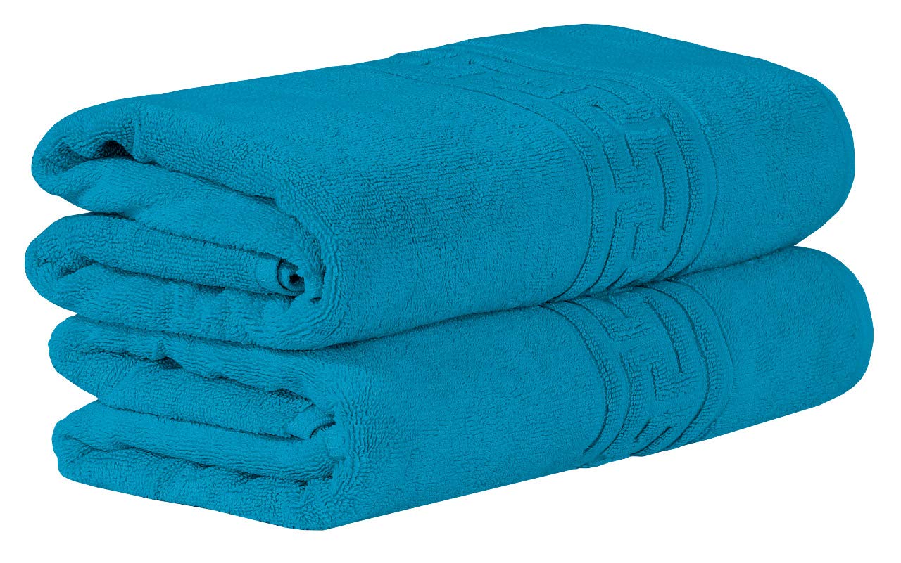 Every Thread Counts Teal 2 Piece Luxury Bath Sheet Set - 700 Gsm Ring Spun Cotton Highly Absorbent Bath Towels - Hotel Quality Bathroom Towels