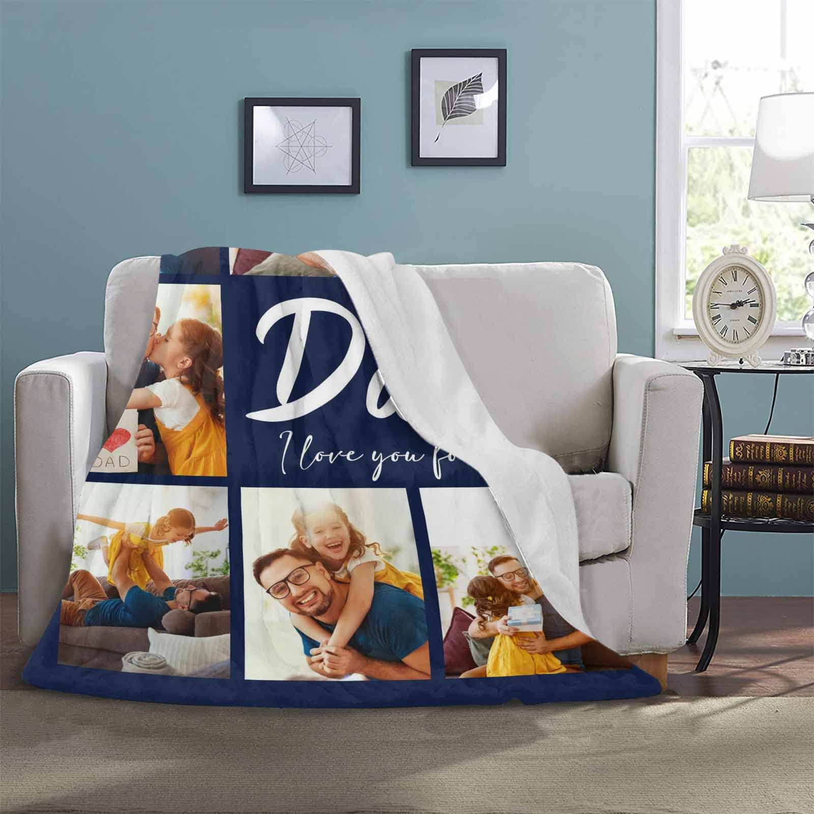 InterestPrint Gift for Dad Custom Blanket with Photo, Make a Custom Father's  Day Blankets with Picture Collage Personalized Memories Souvenir  Sublimation Throw Blanket for Best Daddy Ever 40x50 Inch : Amazon.ca: Home