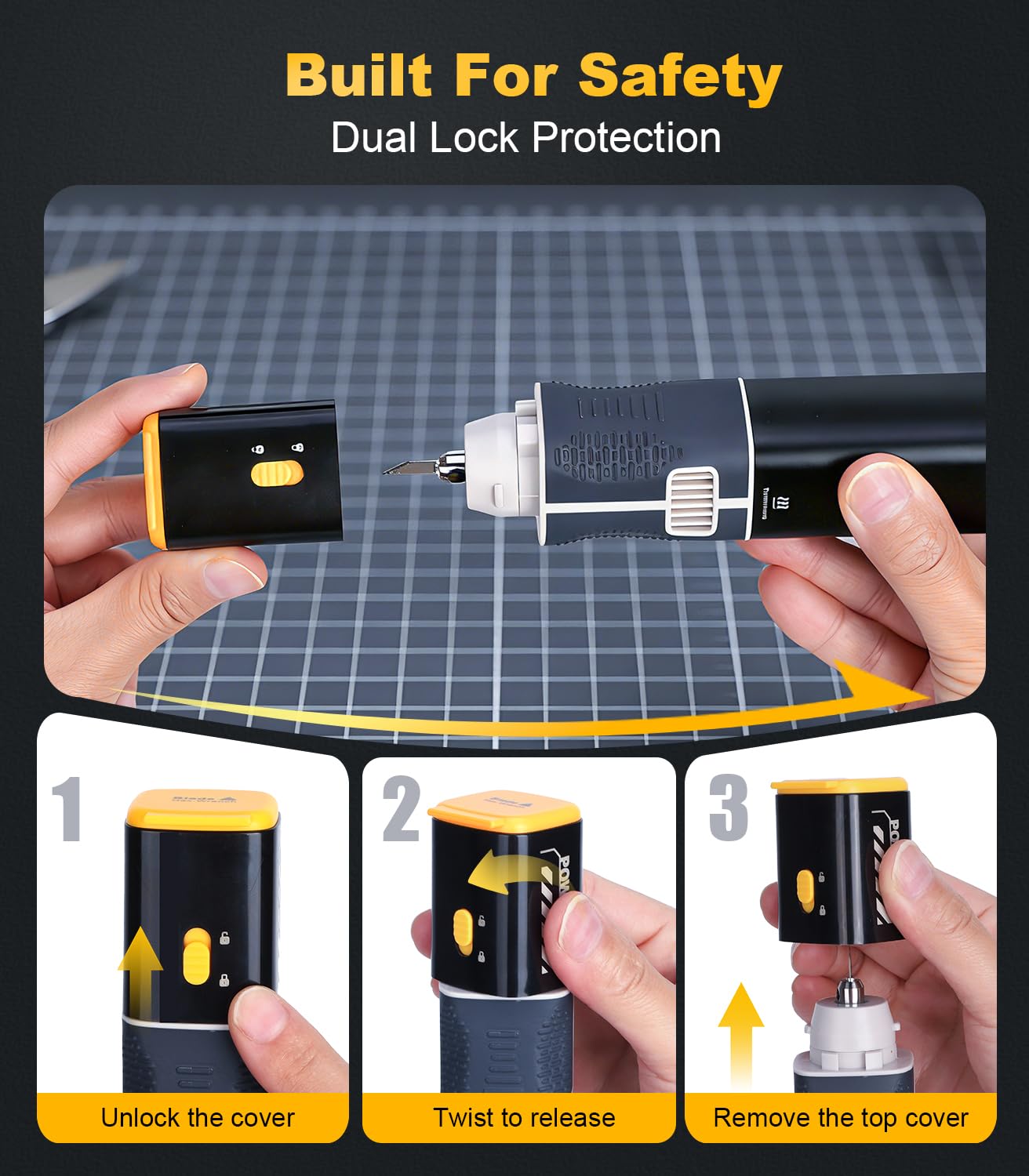 Wireless Ultrasonic Cutter, Ultraschall Messer mit 50 Klingen, Tragbarer professioneller Ultraschallschneider für 3D-Druck, 40 kHz Handgeführter Ultraschallschneider für Holzbearbeitung