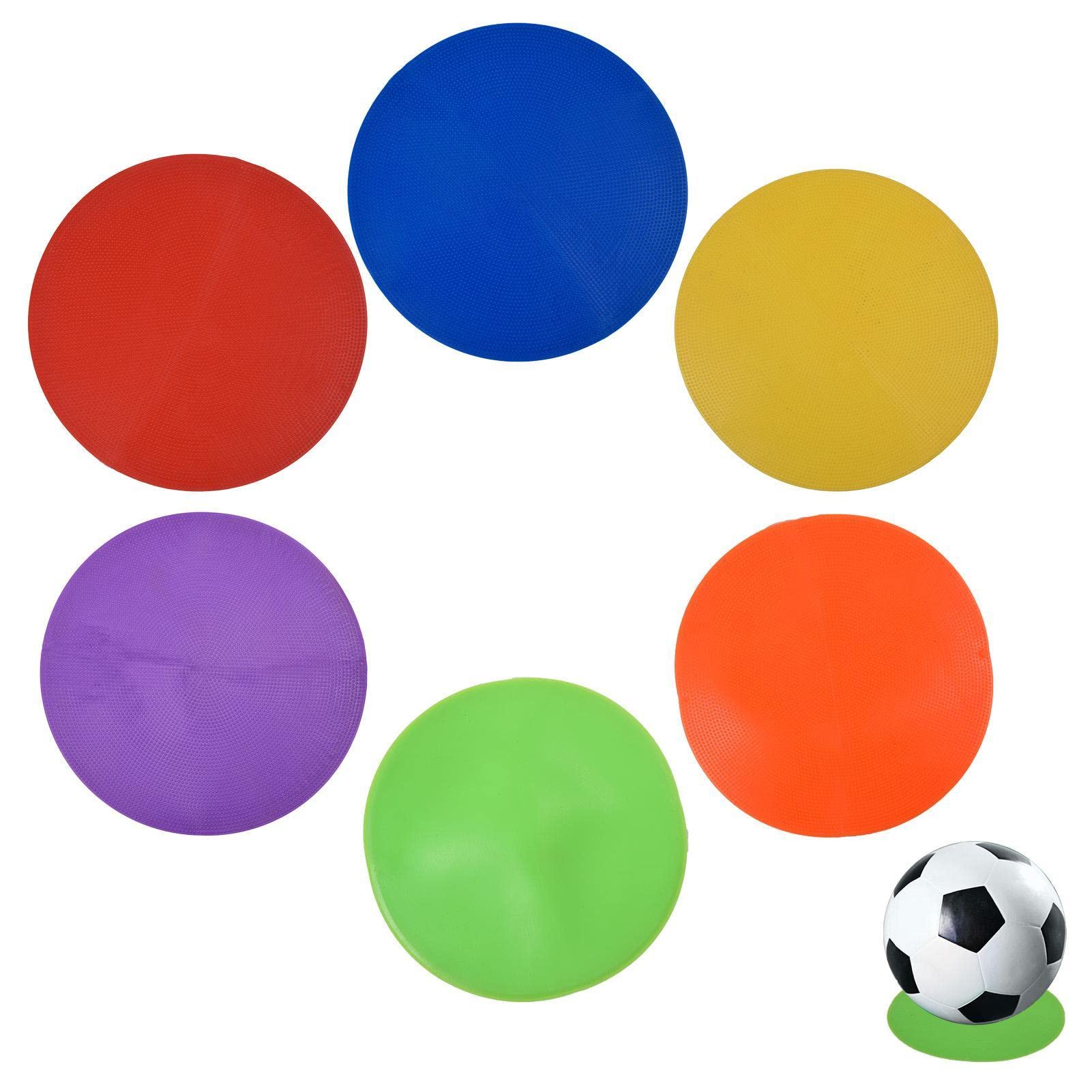 FASSME Spot Markers,No Digital Landmarks - Floor Spots Sports Anti Slip 9 Inch Carpet Markers Set For Training Soccer Football Basketball Kids School Teaching Marker Field
