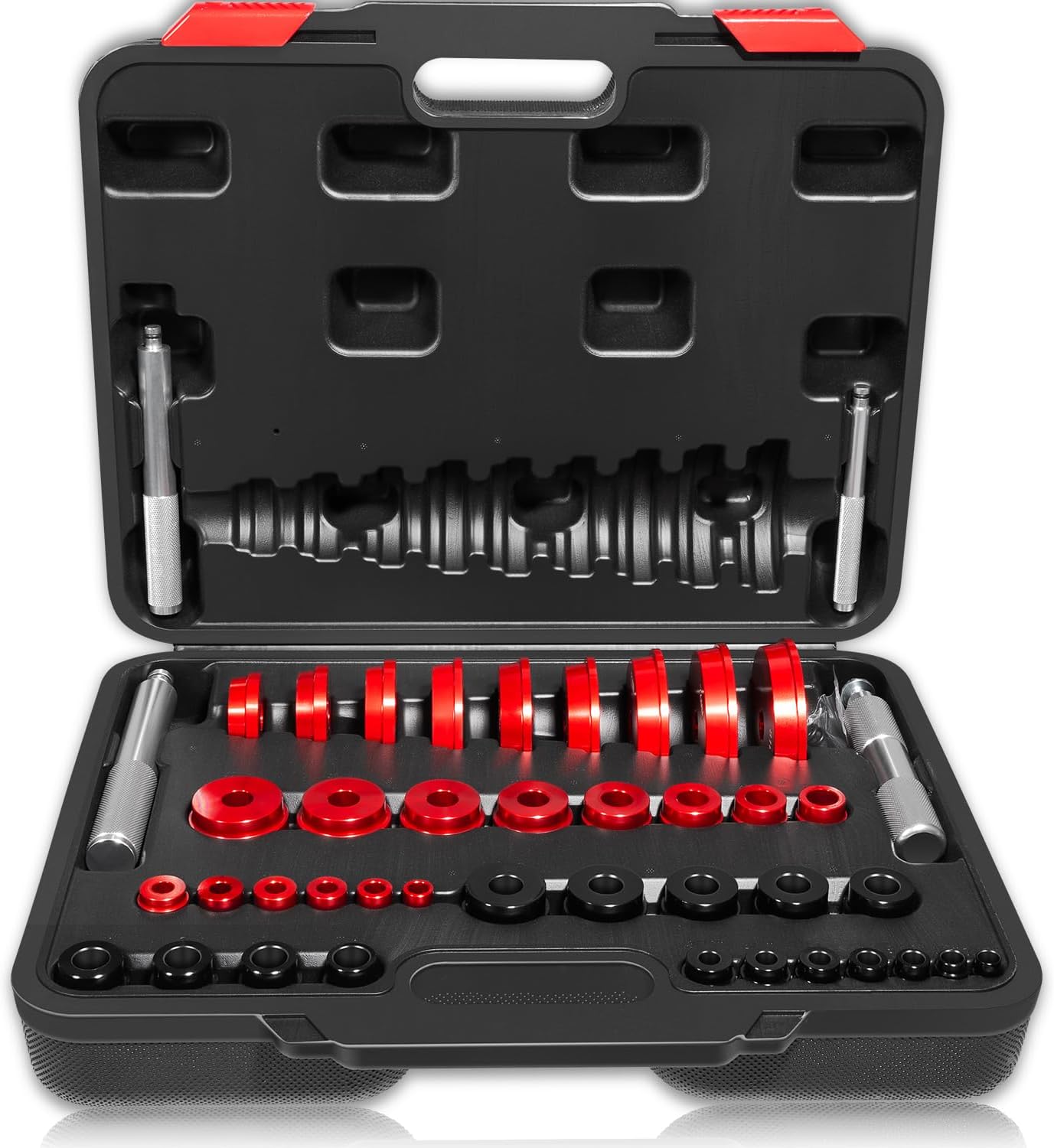 Bearing Press Kit, 43pc Bearing Race and Seal Driver Set with 4 Seal Driver and 39 Bearing Adapters, Seal Installer Bearing Driver Kit for Wheel Bearing Race & Seal Installation