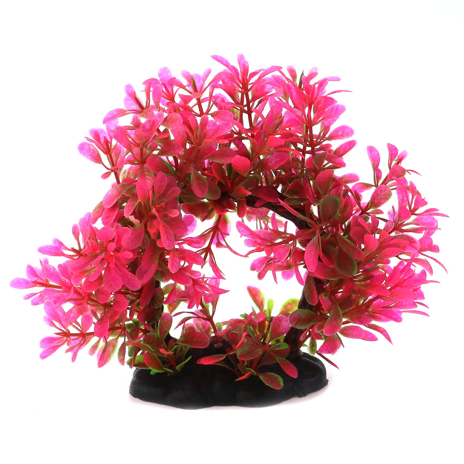 Tighall Aquarium Decoration Plants Fish Tank Fish Tank Plants Ornament Artificial Plastic Plant Water Plants Fish Cave and Hideout Ornaments Aquarium Decor (Red,5.8-Inch)
