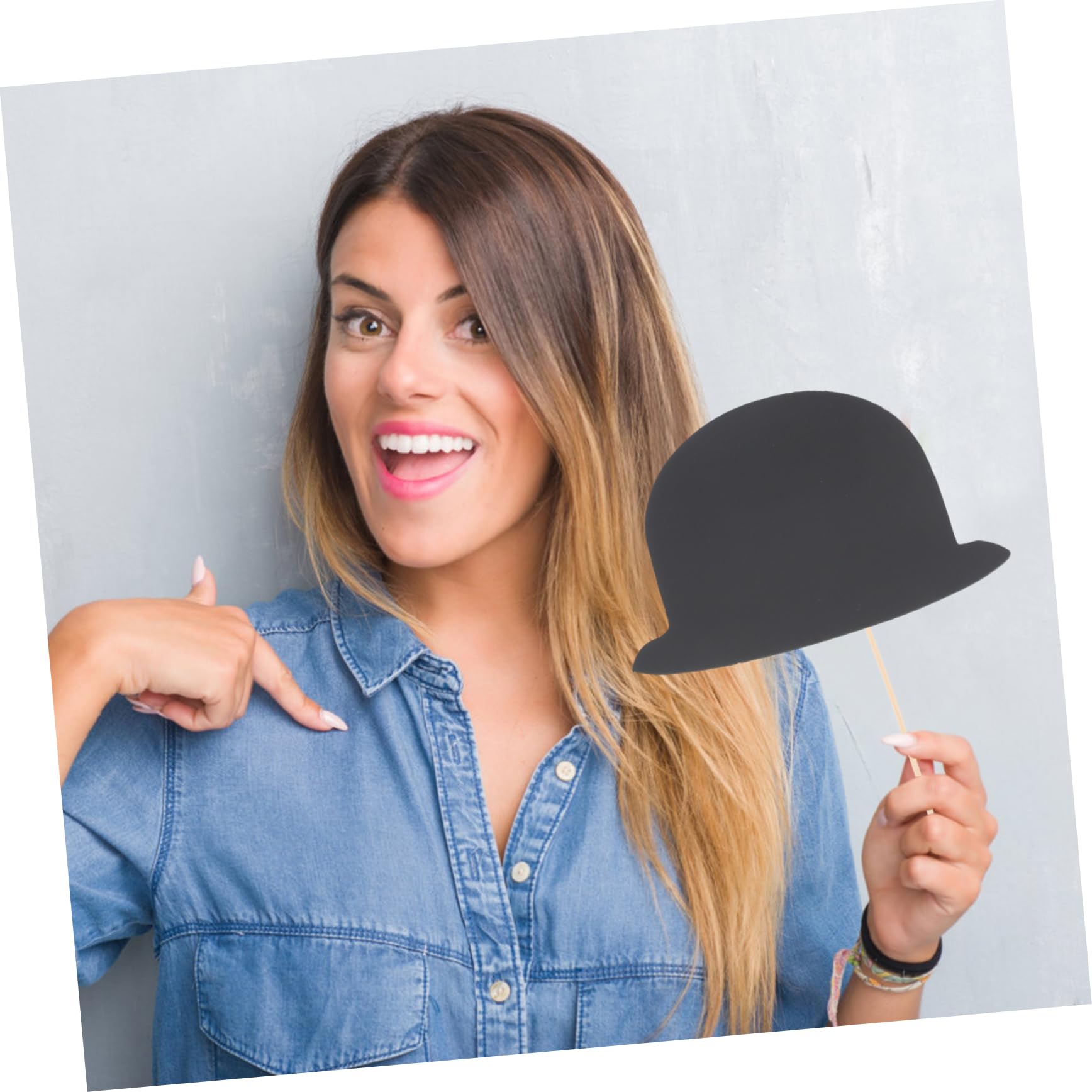 60 Lustige Foto Requisiten mit Schnurrbartmasken, Party | Hochzeiten und Weihnachten, Karton mit Bambusstäben, Gemischte Ausführung, Inklusive Klebepunkte Zufälliger Stil