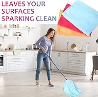 Vista 3 de Newwiee 3 Piezas Paños de Limpieza de Microfibra Extra Grandes 30" x 20" Lavables Reutilizables Toalla de Microfibra Sin Rayas Sin Pelusas Paño