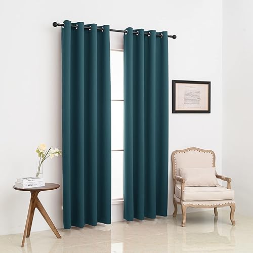 Miniatura 113 de Pickluc Cortina opaca con ojales para dormitorio, cortinas de bloqueo de luz, aislamiento térmico, reducción de ruido, 42 pulgadas de ancho x 84