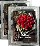 8x10 Picture Frames Sparkle Glass Photo Frame, Freestanding, 8 x 10 inch, 2 Pack